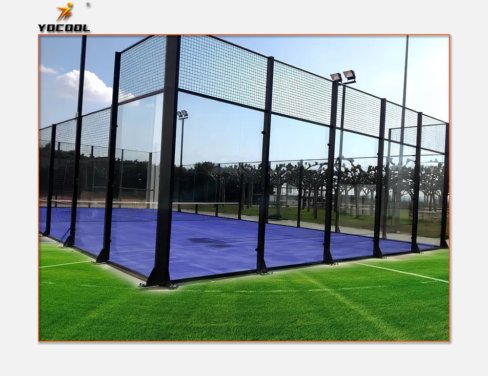 Fabrika fiyat spor açık padel tenis kortu, yeni tasarım Padel tenis kortu