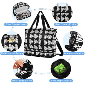 กระเป๋ายิมแบบยูนิเซ็กซ์ ลายอโลฮ่า ชาก้า กระเป๋าเดินทางแบบพับได้ กระเป๋าเดินทางค้างคืน กระเป๋าเดินทางแบบดัฟเฟิล กระเป๋ากีฬาพร้อมช่องใส่รองเท้า - Product Image 5
