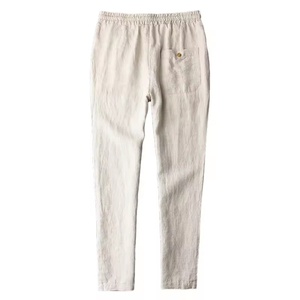 Pantalones de Lino y Algodón Personalizados al por Mayor para Hombre, Pantalones Casuales de Lino para Hombre - Product Image 2
