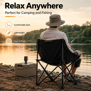 Portable Durable Folding Modern <b>Moon</b> <b>Chair</b> with Backrest for Outdoor Garden Park <b>Camping</b> Picnic Beach Leisure - Product Image 4
