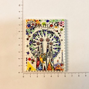 Imán de Resina 3D de Barcelona, España, <span class=keywords><strong>Sagrada</strong></span> <span class=keywords><strong>Familia</strong></span>, Parque Gueill, Mosaico Artístico, Recuerdo de Viaje, Decoración para Refrigerador, Regalo - Product Image 3