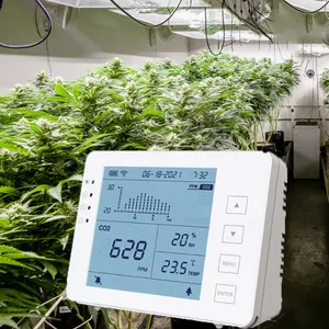 Grande display misuratore di CO2 cruscotto monitor co2 grow room wifi co2 meter data logger