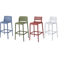 Nouvelle conception originale de bar de café de restaurant d'hôtel tabourets de bar en plastique empilables chaise de barre haute