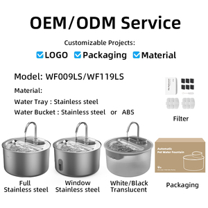 Oem 4L tuya ứng dụng điều khiển <span class=keywords><strong>Pet</strong></span> đài phun nước thép không gỉ dễ dàng làm sạch Wifi tự động mèo đài phun nước Dispenser với cửa sổ - Product Image 2