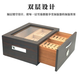 Caja de Cigarros Clásica de Madera JOFI con Cajón Humidor, Estuche de Almacenamiento Rectangular a Prueba de Humedad, Incluye Cortador para Guardar Cigarros - Product Image 2
