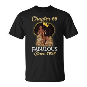 Capitolo 66: Fabulous Since 1958 - T-shirt con stampa leopardata per il 66° compleanno - Product Image 1