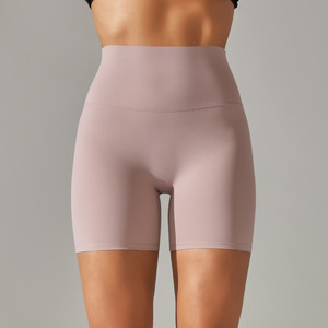 Venta al por mayor de mallas de yoga mujer levantamiento de glúteos de cintura alta deporte Fitness entrenamiento correr pantalones cortos ajustados ropa de Fitness mujeres - Product Image 2