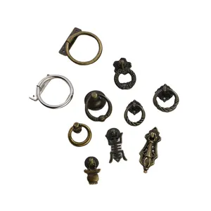 Toptan kapı tabut-Antik Metal çekmece tabut mücevher kutusu kasa kapı kolu mobilya kolları