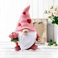 Nouvelle Sculpture Artisanale en Résine de Noël, Gnome de Noël pour Deux Personnes, Style Dessin Animé, Décoration de Bureau, Cadeaux Transfrontaliers