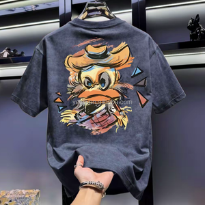 T-shirt Estiva 2026 Nuova Collezione Uomo di Alta Gamma a <span class=keywords><strong>Maniche</strong></span> <span class=keywords><strong>Corte</strong></span> con Ricamo 3D e Stampa, Vestibilità Comoda in Puro Cotone - Product Image 1