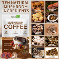 Marque Blanche Biologique 10 Super Aliments Champignons Anti-Stress 235 G Poudre de Champignons pour le Café, Relaxation, Équilibre et Moindre Stress