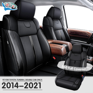 2014-2021 Toyota Tundra Çift Kabin CrewMax için Toptan Tam Kaplama Özel Deri Koltuk Kılıfları Tam Set Lüks - Product Image 1