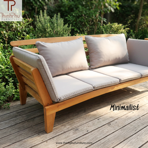 Contemporary Modern Acacia Wood Durable Garden Chair Powder Coated Aluminum Frame Outdoor Farmhouse Outdoor Garden Use Handmade - Product Image 5