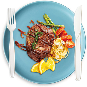 Hot bán phân hủy sinh học bột bắp dao kéo dùng một lần đồ ăn Bộ đồ ăn bột bắp dao dĩa thìa cho các bên - Product Image 6