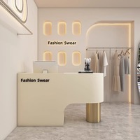 Bureau d'accueil moderne en bois laqué durable pour femmes, idéal pour les hôtels, les centres commerciaux, les écoles et les espaces commerciaux