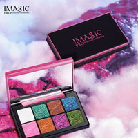 Palette de fards à paupières multichromes IMAGIC 8 teintes, scintillantes, métalliques, résistantes aux plis, pour un look audacieux de soirée, pour les distributeurs