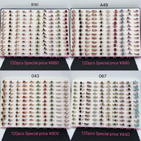 251128 XUPING Bijoux de mode, boîte à bagues, 120 pièces aléatoires de pierres artificielles, bagues plaquées or en gros