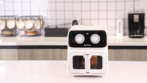 Friteuse à air numérique intelligente multifonctionnelle entièrement automatique OEM ODM, double panier 2L, séchage rapide, usage domestique - Product Image 3