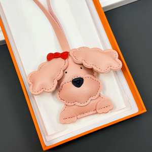 <b>Cute</b> Multi-color Teddy Dog Leather Pendant Small Dog Keychain Exquisite Bag Decoration Creative Accessory - Product Image 5