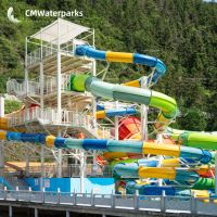 Meistverkaufte Fiberglas-Wasserrutsche Schwimmbadrutsche Resort-Vergnügungspark-Ausrüstung Geeignet für Kinder und Erwachsene