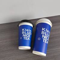 Papel pintado doble desechable personalizable, taza de capa de pintura de PE, café caliente, té de la leche, artesanías, vino, logotipo personalizado, impresión, manejo de vasos de papel