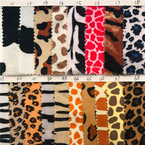 Paper Print and Screen Print, with S Wave Various Tiger/<strong>giraffe</strong>/leopard/zebra/cow Design Animal Print Velboa Minky <strong>Fabric</strong>/ - Product Image 4