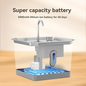 Distributeur d'eau intelligent pour animaux de compagnie en acier inoxydable 304 à double détection radar, capacité de 4 L, vente en gros, best-seller pour <span class=keywords><strong>chiens</strong></span> et chats - Product Image 5