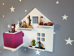 Estante de Almacenamiento de Madera Personalizado MINGHANG para Juguetes Tonie, Estante de Pared para Juguetes Tonie de 5 a 7 Años, 30x45cm - Product Image 4