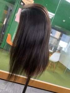 DX429巴西处女人发直发Perruque透明全蕾丝假发黑色女性编织服装和Go18英寸 - Product Image 3