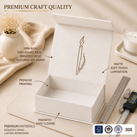 Kotak Hadiah Magnetik Kaku dengan Logo Kustom dari Bahan Daur Ulang untuk Kemasan Kosmetik, Perawatan Kulit, Parfum, dan Perhiasan