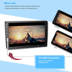 Reproductor de DVD Universal para coche, Radio con Mirror Link BT, función de visión trasera, pantalla táctil, 9 pulgadas, 1DIN - Product Image 4