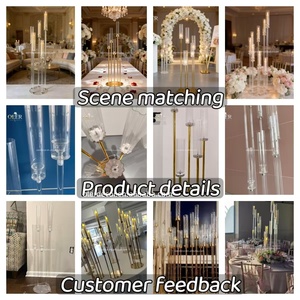 Portacandele Moderni in Acrilico Trasparente Personalizzati OLER, Supporti per Candele per Matrimoni, Feste, Decorazioni per la Casa, Accessori per Decorazioni da Tavolo - Product Image 3