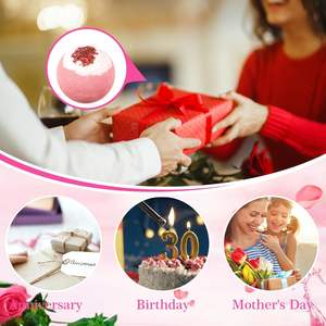 Bomba de baño de etiqueta privada Natural con flores secas, <span class=keywords><strong>bolas</strong></span> de baño de <span class=keywords><strong>burbujas</strong></span> hidratantes para niños pequeños, <span class=keywords><strong>bañera</strong></span> divertida, regalo de Spa para niñas - Product Image 3