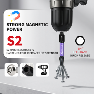 Juego de Puntas de <span class=keywords><strong>Destornillador</strong></span> de Impacto de Grado Industrial S2 con Código de Color, Punta Magnética, Personalizable OEM, Puntas de Acero con Prevención de Óxido - Product Image 4