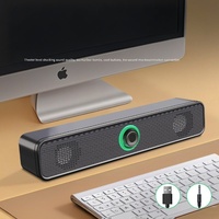 Bedrade USB-batterij Soundbar Computerluidspreker Desktoplaptop Lange strip 3,5 mm audio-aansluiting Verbeterde bas-subwooferluidspreker