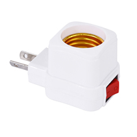 Prise EU E27 Base d'ampoule à vis Adaptateur d'ampoule à vis E27 avec interrupteur individuel Interrupteur d'ampoule à vis E27 Base E27 portable