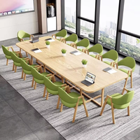 Table de conférence ovale moderne en MDF SEM, design ergonomique, anti-dérapant, capacité 6/12 personnes, pour bureau, maison, réception