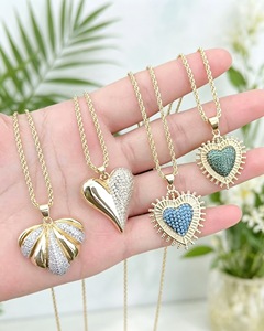 Vintage Gold Plated Fashion Jewelry Design Charm <b>Chain</b> Jewelry for Valentine's Day Gift Zircon Heart Pendant Necklace - Product Image 5