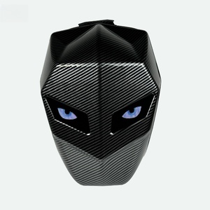 Sac à dos LED pour moto, sac pour casque intégral de moto, sac à dos unisexe à double épaule motif fibre de carbone - Product Image 6