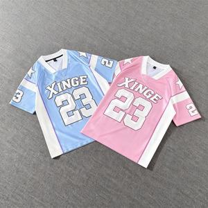 Camiseta Deportiva Personalizada de Estilo Urbano para Hombre, Camiseta Deportiva de Poliéster con Bordado y Sublimación Personalizados, Camisetas de Fútbol Americano - Product Image 1