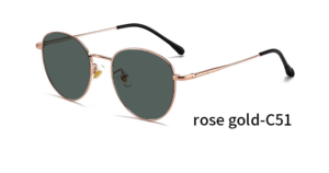 Lunettes de soleil métalliques unisexes polarisées UV400 rondes vintage noires légères rétro confortables pour activités extérieures et affaires - Product Image 5