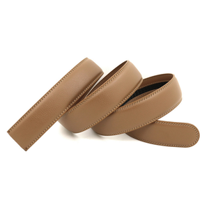 Ceinture <span class=keywords><strong>automatique</strong></span> à <span class=keywords><strong>cliquet</strong></span> en cuir véritable pour homme, sans boucle, style décontracté, couleurs personnalisables pour un usage quotidien - Product Image 4