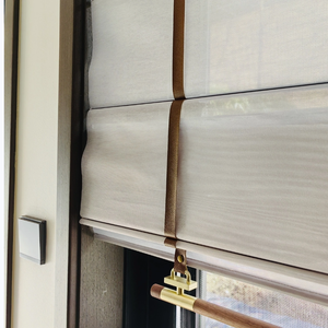 Eleganti <span class=keywords><strong>Tende</strong></span> Romane per Finestre con Cinghia in Pelle e Asta Decorativa, <span class=keywords><strong>Tende</strong></span> e Mantovane Artistiche per Finestre - Product Image 4