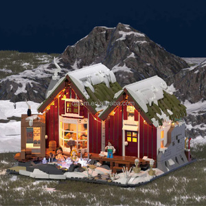 Lumibricks Spa cabina per montaggio da costruzione mattoni 2235 pz nordico casa a schiera stile architettonico Brocks con luce a LED - Product Image 2