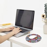 JIAMI HOME Lot de 3 tapis de souris antidérapants en tissu à motifs floraux colorés, style anime mignon, petits, doux et à prise en main agréable, pour la maison et le bureau