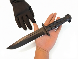Couteau à lame fixe en acier inoxydable 5Cr13, manche noir G10, style Bowie, tactique, camping, chasse, survie en plein air - Product Image 1