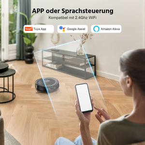 Robot aspirateur et serpillière D10S 4500pa avec navigation laser, nettoyage automatique et lavage à l'eau, télécommande incluse - Product Image 4