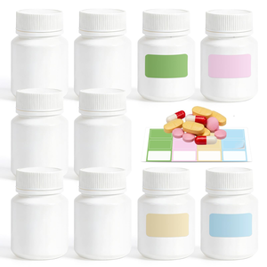 Pill Bottle With Child Proof Cap <b>Square</b> Pill <b>Container</b> 30ml 60ml HDPE/PE <b>square</b> Shape <b>Plastic</b> Vitamin Pill Bottles - Product Image 1