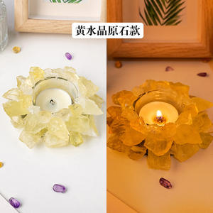 เชิงเทียนแกะสลักคริสตัลรูปทรงกลมลายสัตว์  ผสมแร่ธาตุหลากสี  สำหรับตกแต่งบ้าน  ของขวัญคริสต์มาสจากกวางตุ้ง - Product Image 4