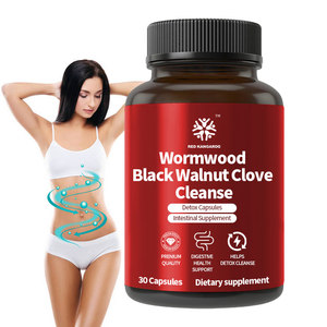 Etichetta personalizzata assenzio nero noce chiodi di garofano Capsule supporto Detox intestinale organico integratore a base di erbe